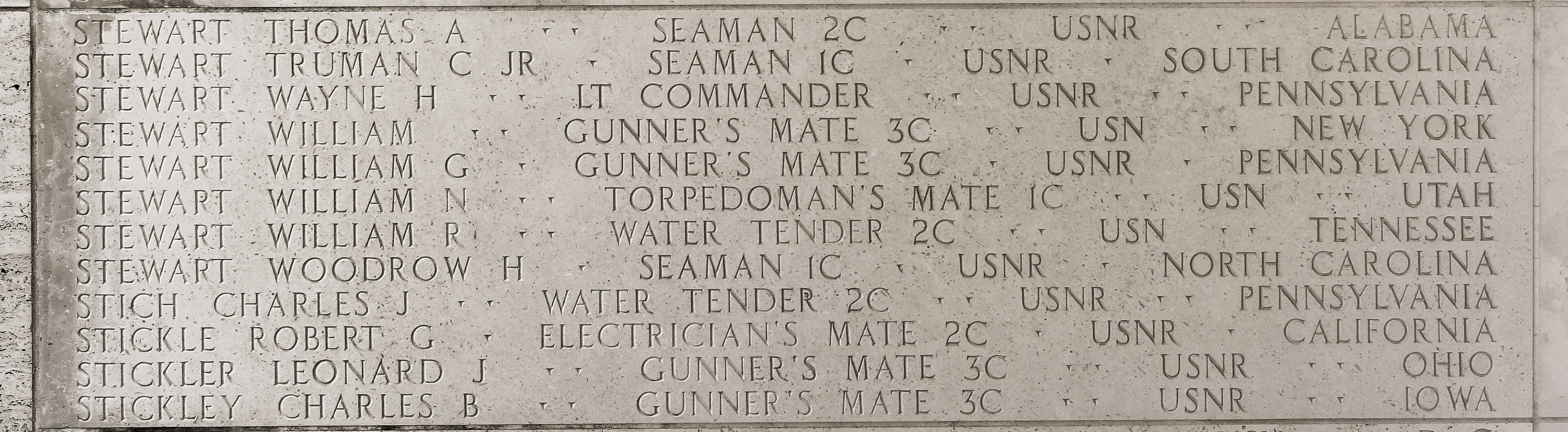 Truman C. Stewart, Seaman First Class